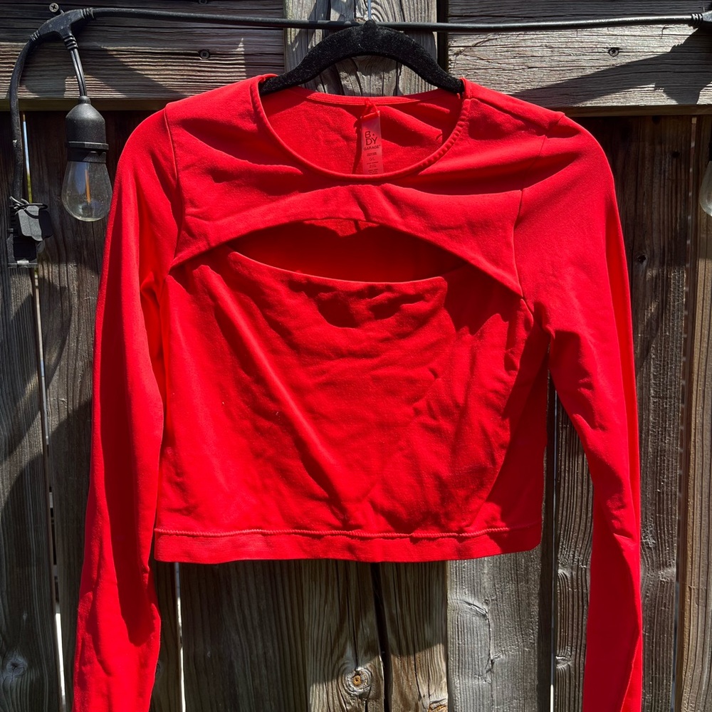 Garage red crop top